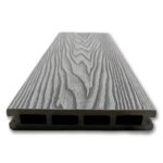 Deska kompozytowa tarasowa 3D zewnętrzna szary 14.5x2.2x290 cm